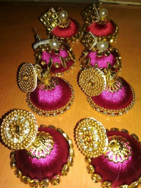 Silk Thread Jhumka 02