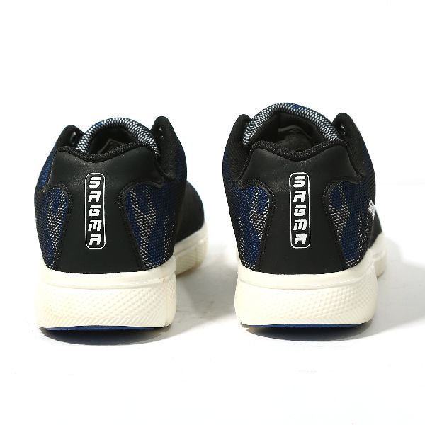 Sagma Mens White Blue Breathable Shoes 05