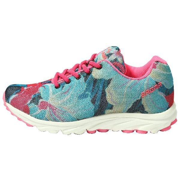 Sagma Womens Seagreen Pink Breathable Shoes 03