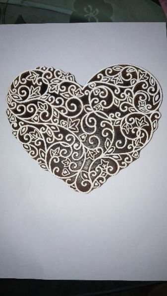 Hand Carved Wood Block 04