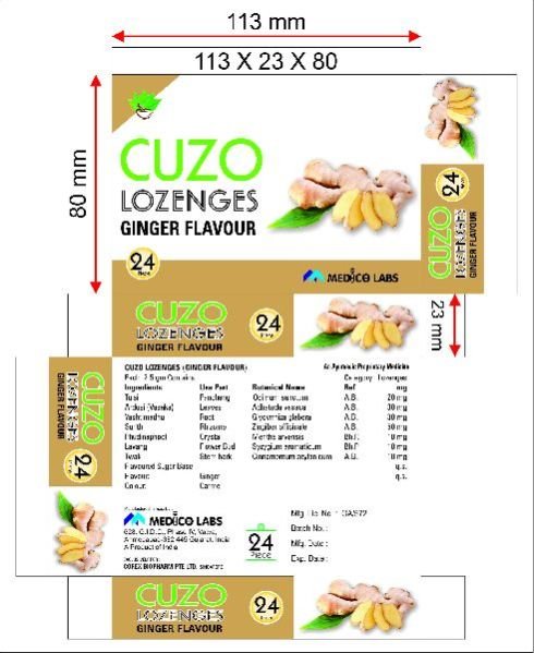 Cuzo Ginger Tablets