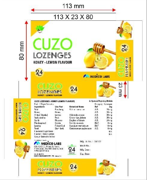 Cuzo Honey Lemone Tablets