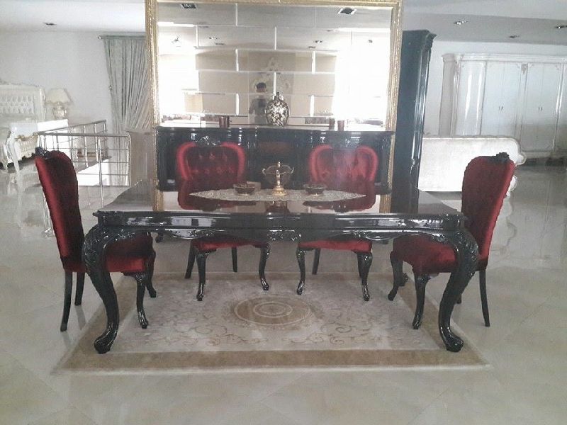 Wooden Dining Table Set 03