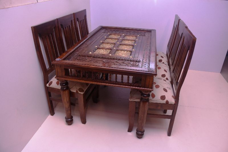 DT PTR - 175 Wooden Dining Table Set