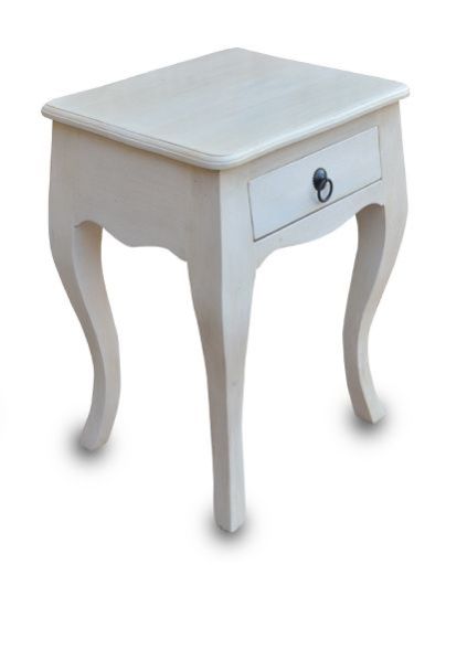 SDT SR - 4060 White Wooden Side Table