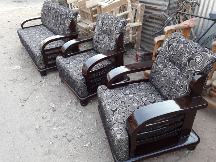 Wooden Sofa Set 01