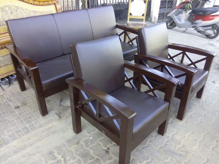 Wooden Sofa Set 06