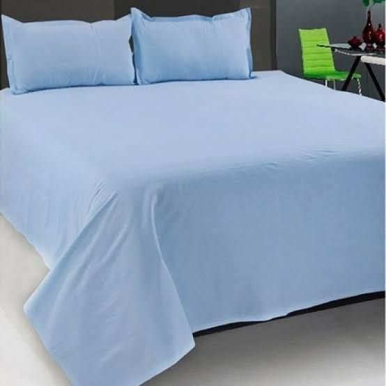 Blue Color Plain Bed Sheet