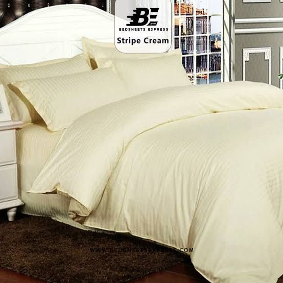 Cream Color Plain Bed Sheet