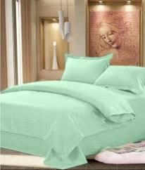 Green Color Plain Bed Sheet