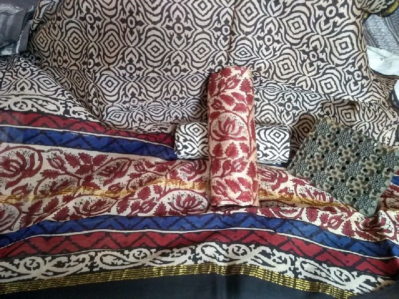 Chanderi Cotton Unstitched Suit 01