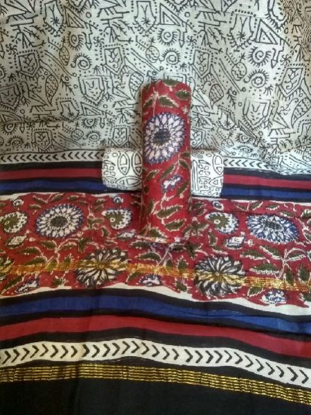 Chanderi Cotton Unstitched Suit 07