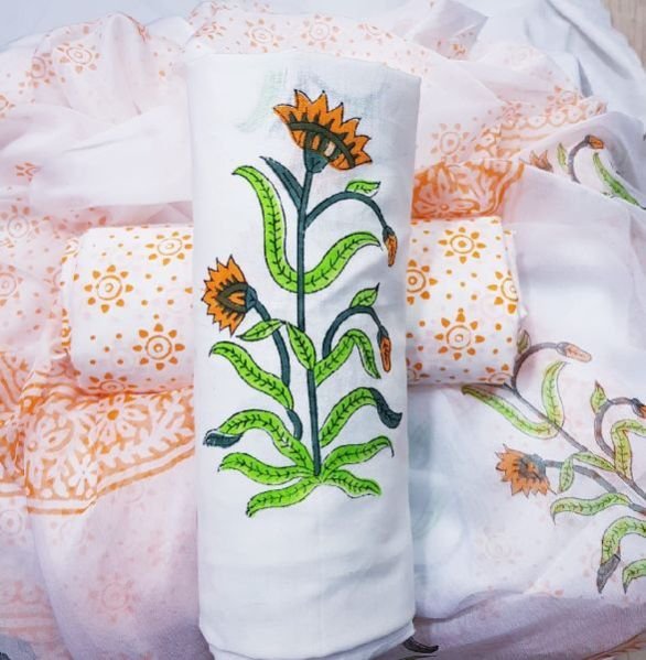 Jaipuri Cotton Unstitched Suit 08