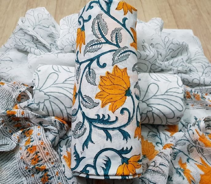 Jaipuri Cotton Unstitched Suit 23