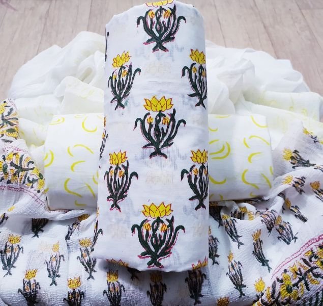 Jaipuri Cotton Unstitched Suit 25