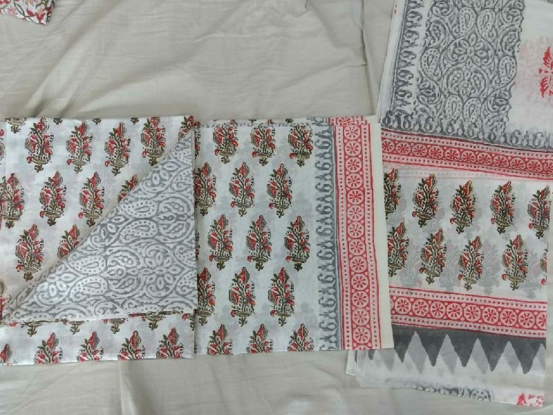 Jaipuri Cotton Unstitched Suit 40