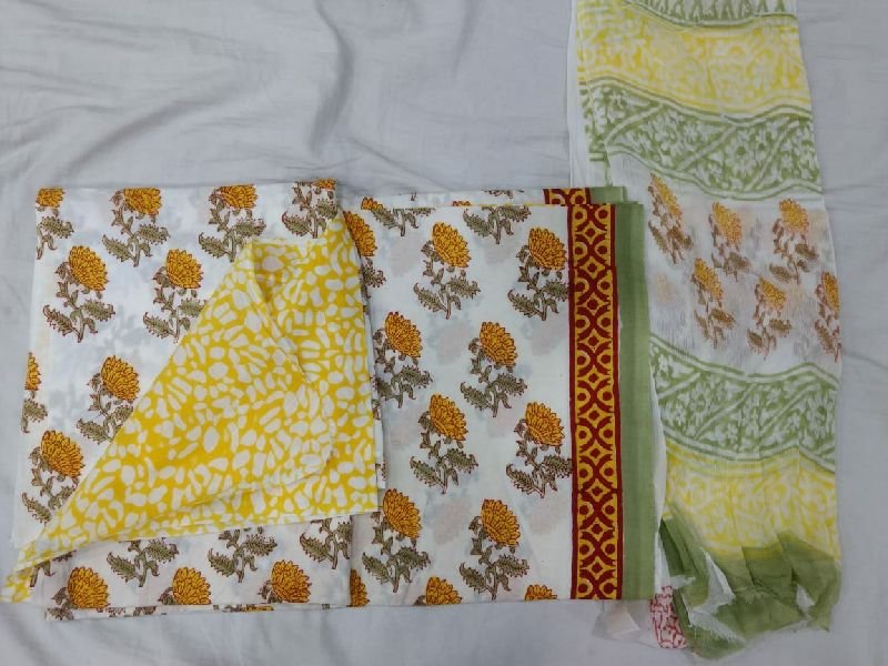 Jaipuri Cotton Unstitched Suit 45