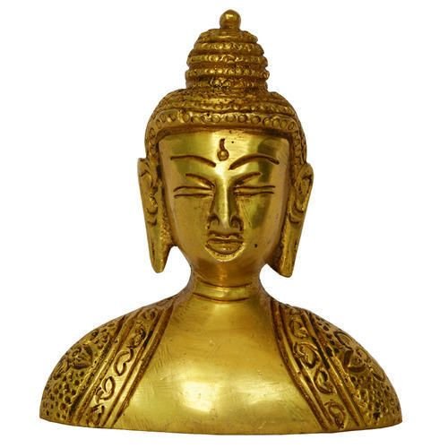 Bronze Sculpture Buddha Face Statue for Gifting 01