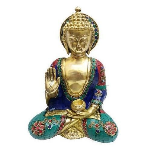 Brass Designer Buddha Statue 03