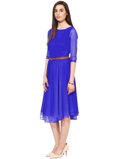 D-29 Moonlight Light Blue Western Dress 02