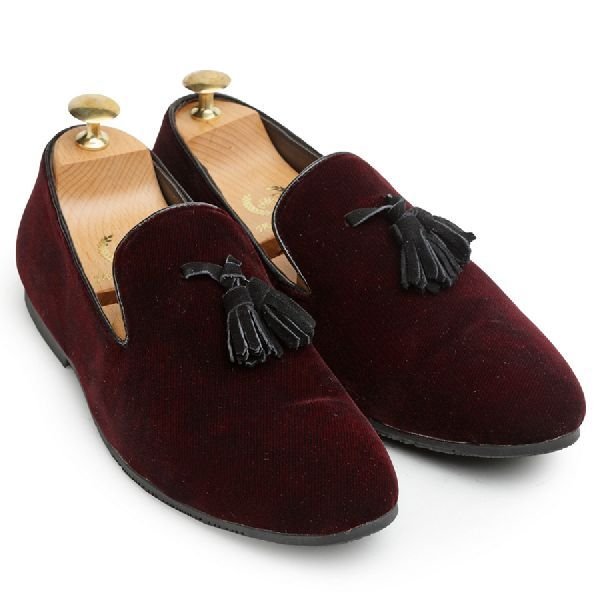 Tassel Wine Suede Shoes 01