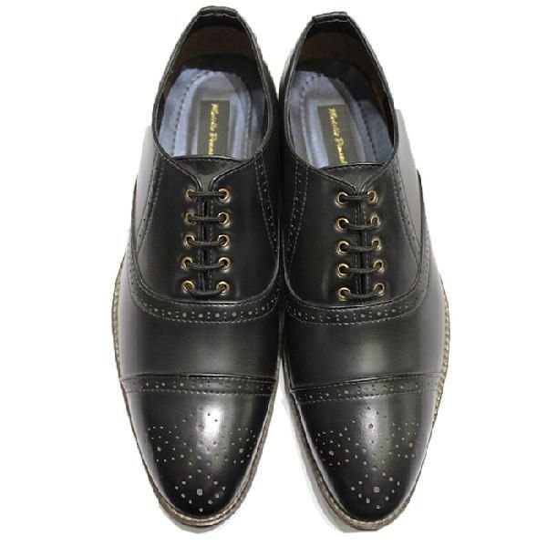 Faux Leather Oxford Black Brogue Shoes 03