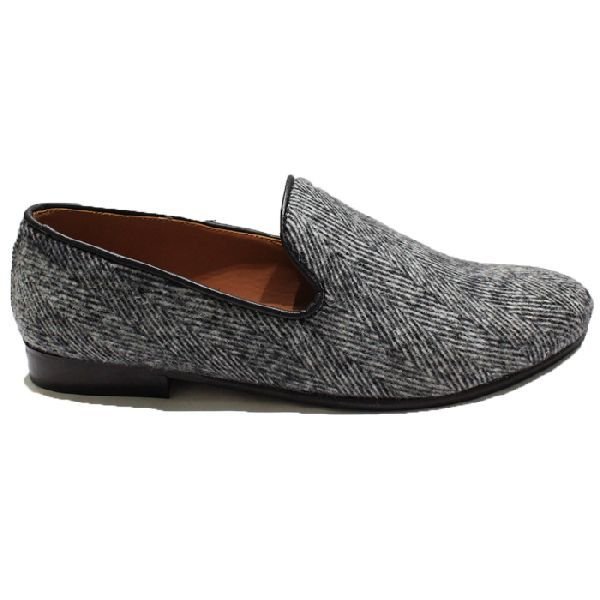 Faux Leather Light Grey Slip Ons 02