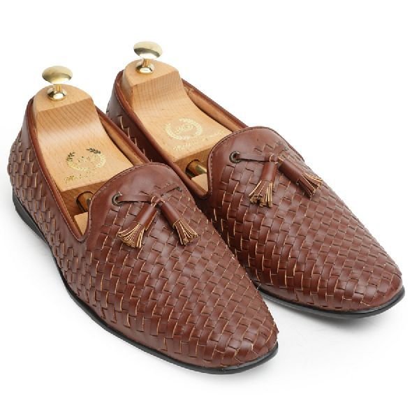 Tassel Chocolatey Woven Moccasins 01