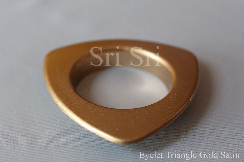 Eyelet Triangle Gold Satin