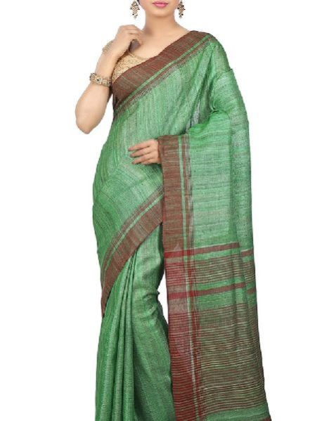 Tussar Ghicha Border Sarees with Silk Mark 09