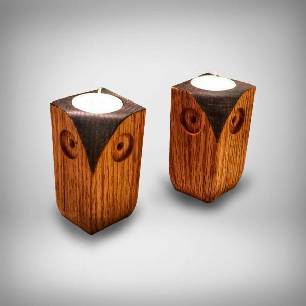 Wooden Candle Holders 01
