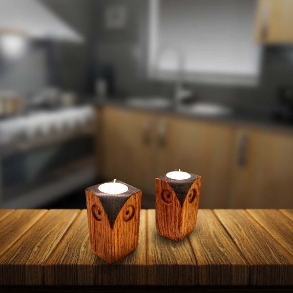 Wooden Candle Holders 08