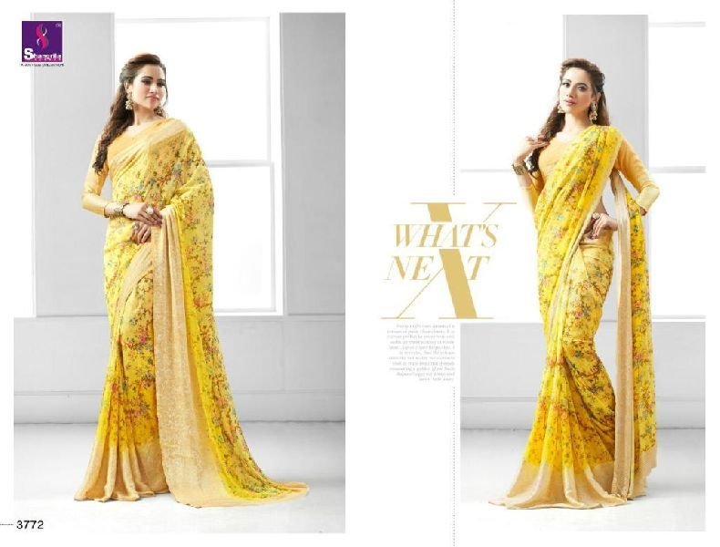 D No. 3772 Satin Saree