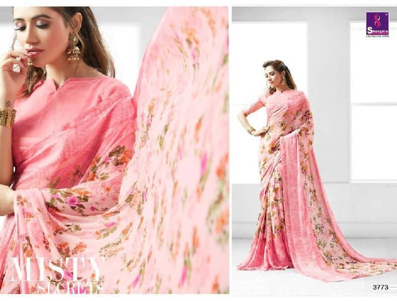 D No. 3773 Satin Saree