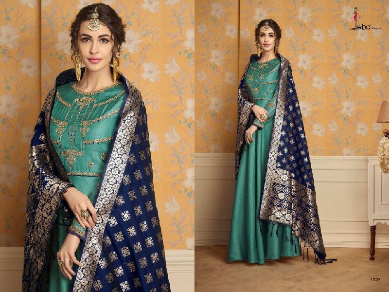 D No. 1023 Tussar Satin Gown