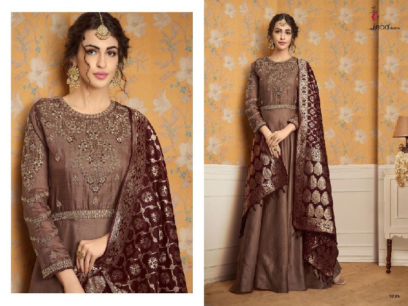 D No. 1025 Tussar Satin Gown