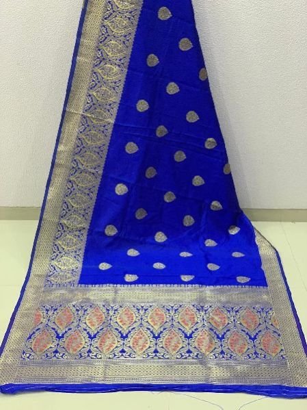 Dark Blue Traditional Banarasi Silk Sarees 02