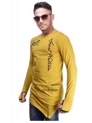 Round Neck Full Sleeve Thumb Hole With Stylish Bottom T-Shirt 02