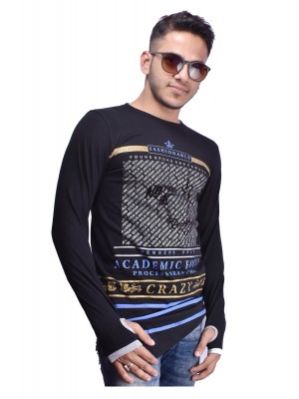 Round Neck Full Sleeve Thumb Hole With Stylish Bottom T-Shirt 05