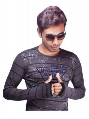 Round Neck Full Sleeve Thumb Hole With Stylish Bottom T-Shirt 06