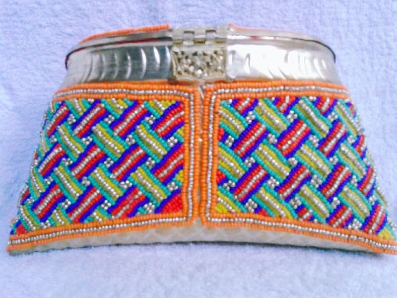 8 Inch Mat Work Clutch Purse 03