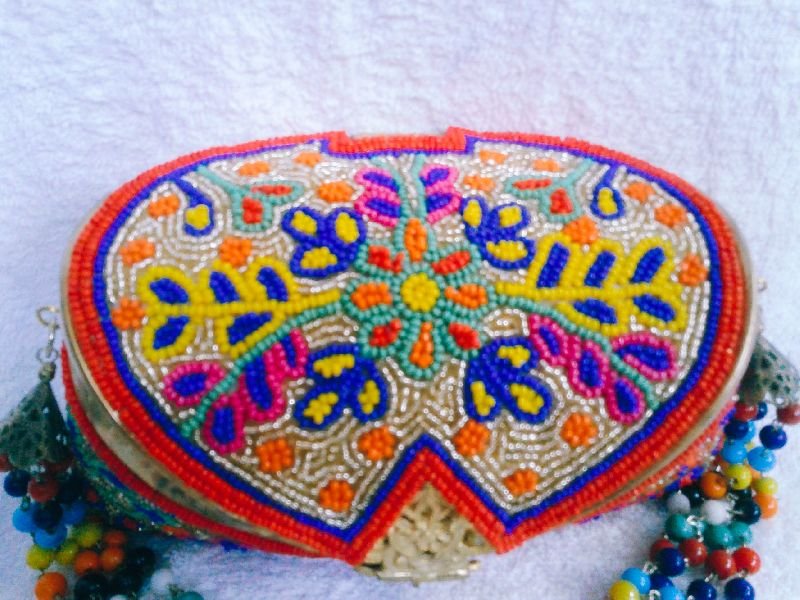 8 Inch Multi Aari Work Clutch Purse 02