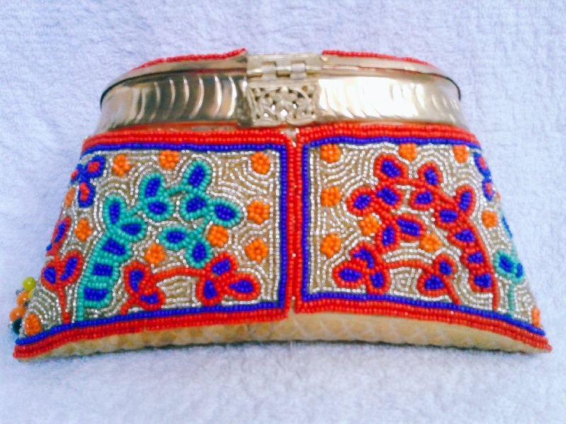 8 Inch Multi Aari Work Clutch Purse 03