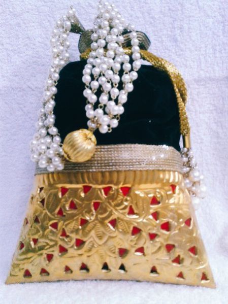 Brass Cutwork Jali Potli Purse 01