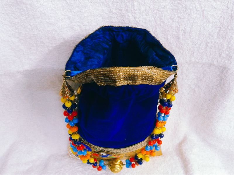 Brass Side Peacock Potli Purse 04