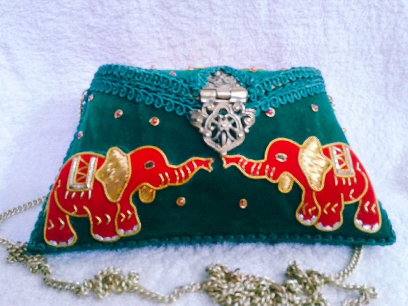 Zari Embroidery Clutch Bag  01