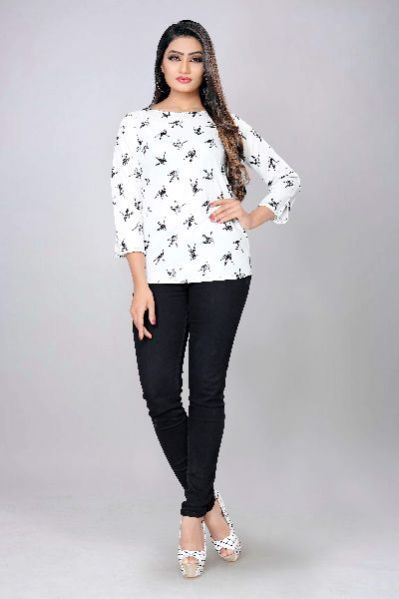 1017 Fancy Printed Top