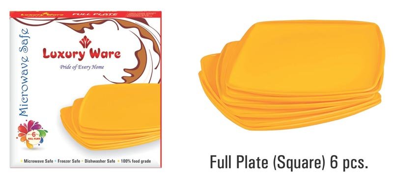 Full Plate (Square) 6 Pcs