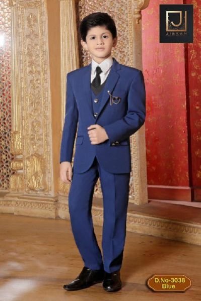 DN- 3038 Blue- Boys Coat Pant