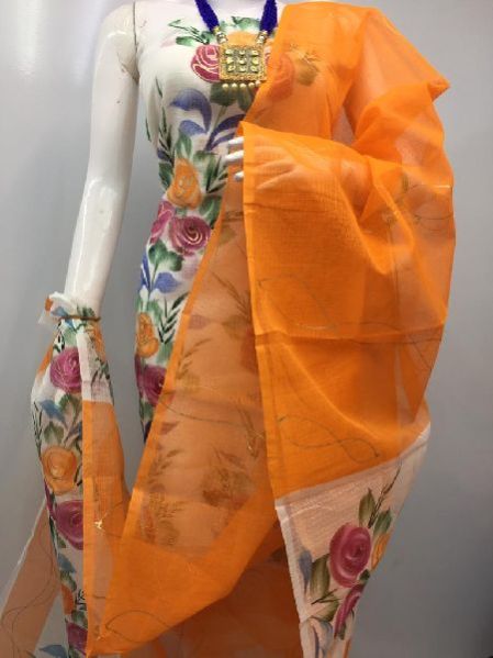 Kota Doria Brush Painted Suits 01